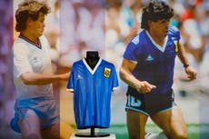 Argentina ask for Diego Maradona ‘Hand of God’ shirt before it’s put up for auction for £5m