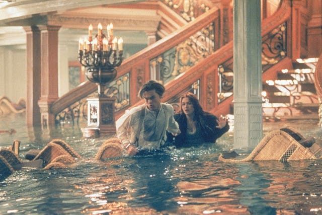 <p>DiCaprio and Winslet in ‘Titanic'</p>