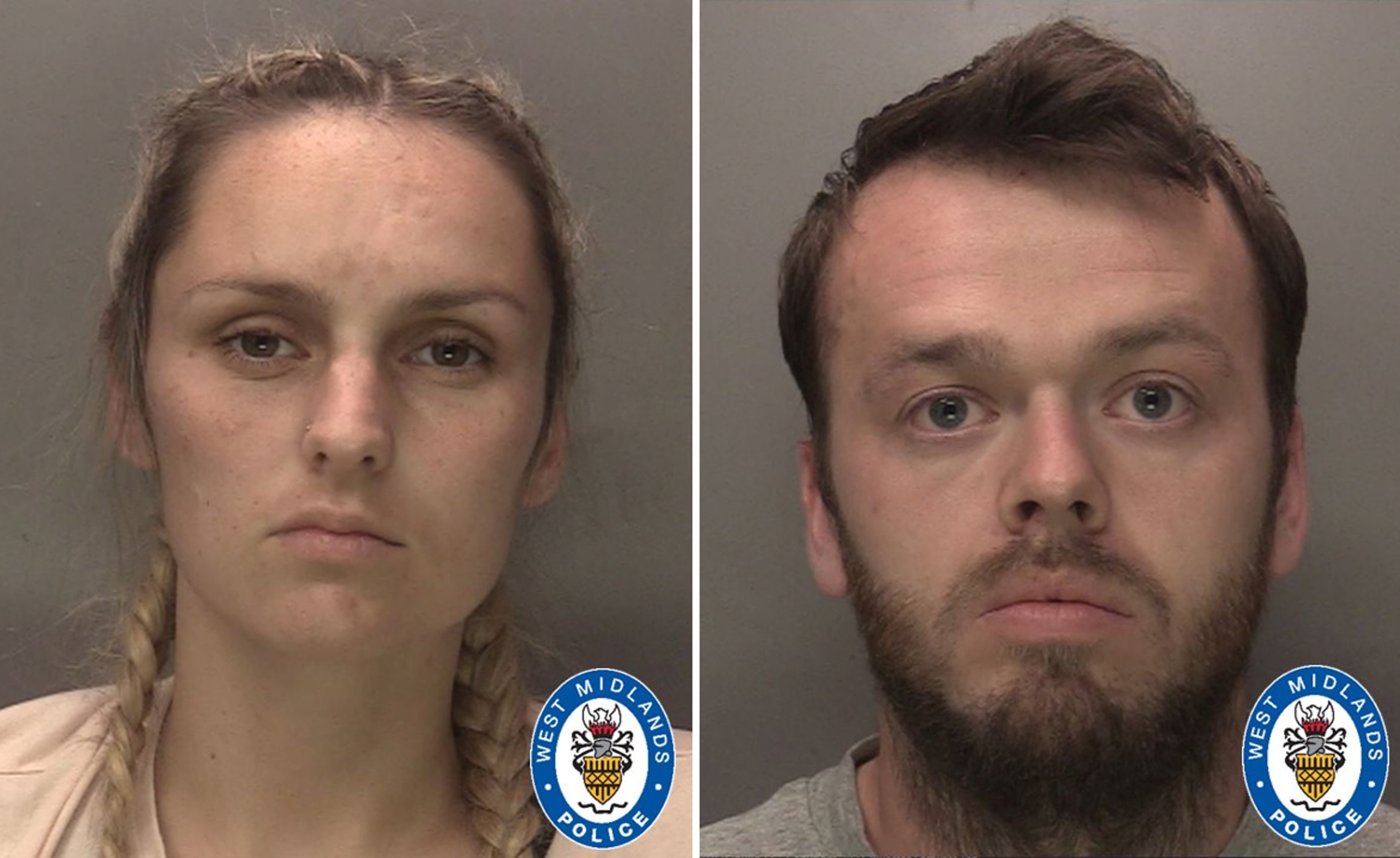 Emma Tustin (L) and Thomas Hughes (R) abused, beat and poisoned six-year-old Arthur