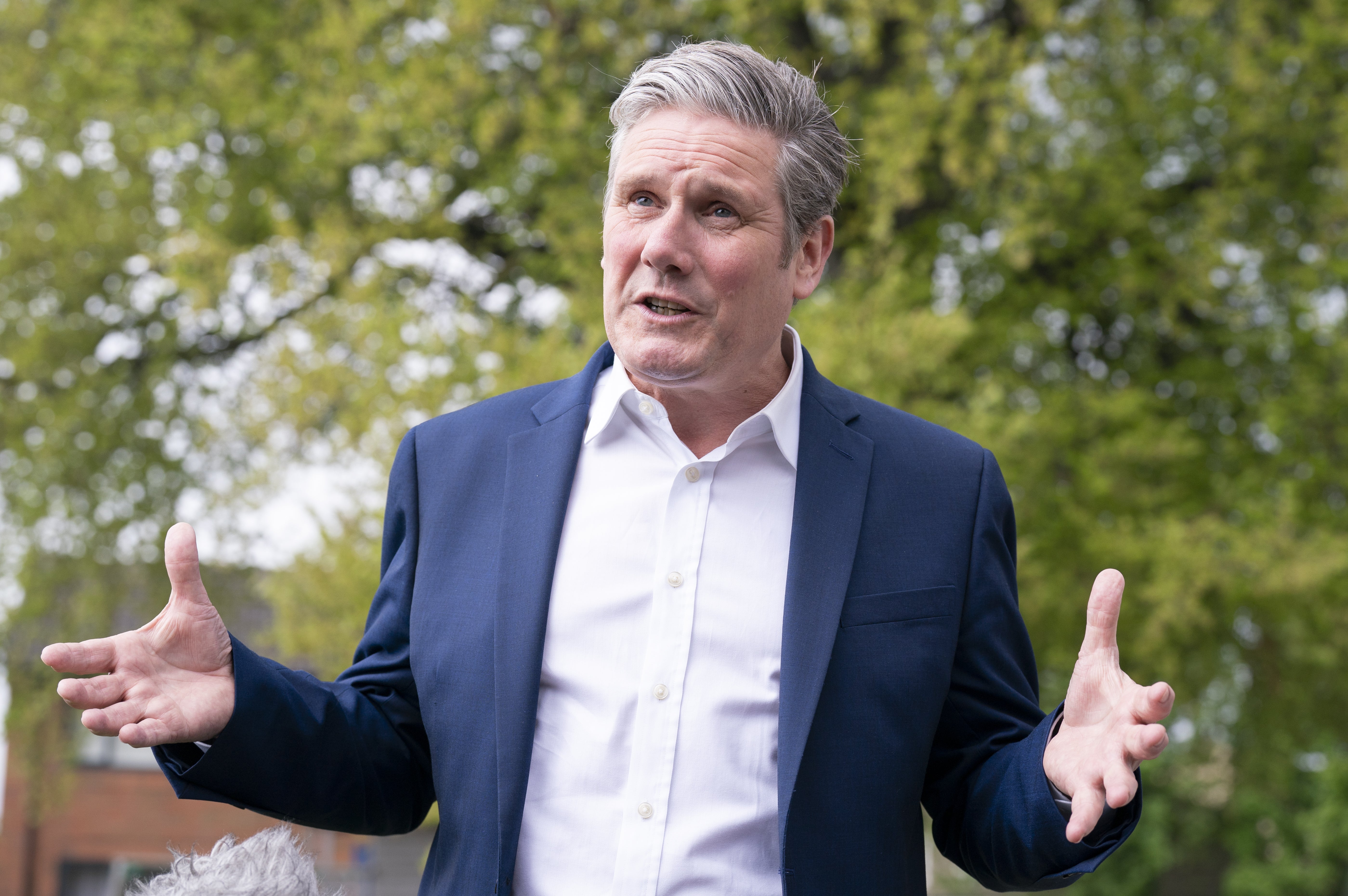 Labour leader Sir Keir Starmer during a visit to a pensioners drop-in session in Wakefield, West Yorkshire (Danny Lawson/PA)