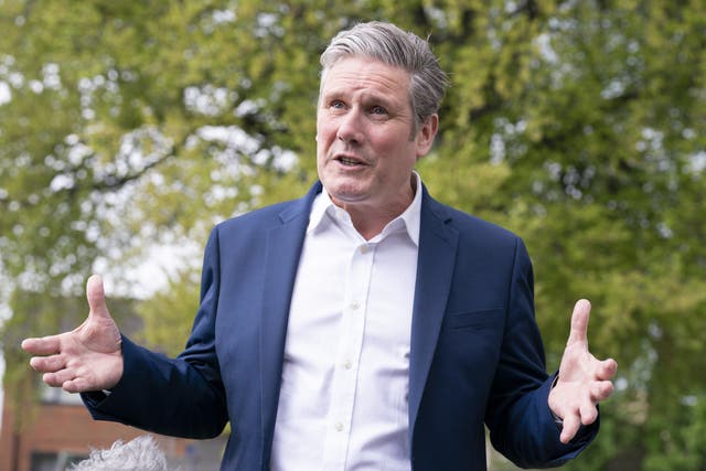 Labour leader Sir Keir Starmer during a visit to a pensioners drop-in session in Wakefield, West Yorkshire (Danny Lawson/PA)