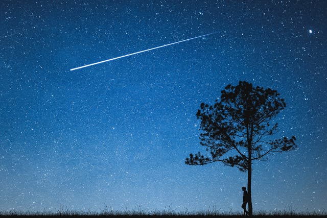 <p>The Eta Aquarid meteor shower will see up to 50 shooting stars an hour appear on  6 May, 2022</p>