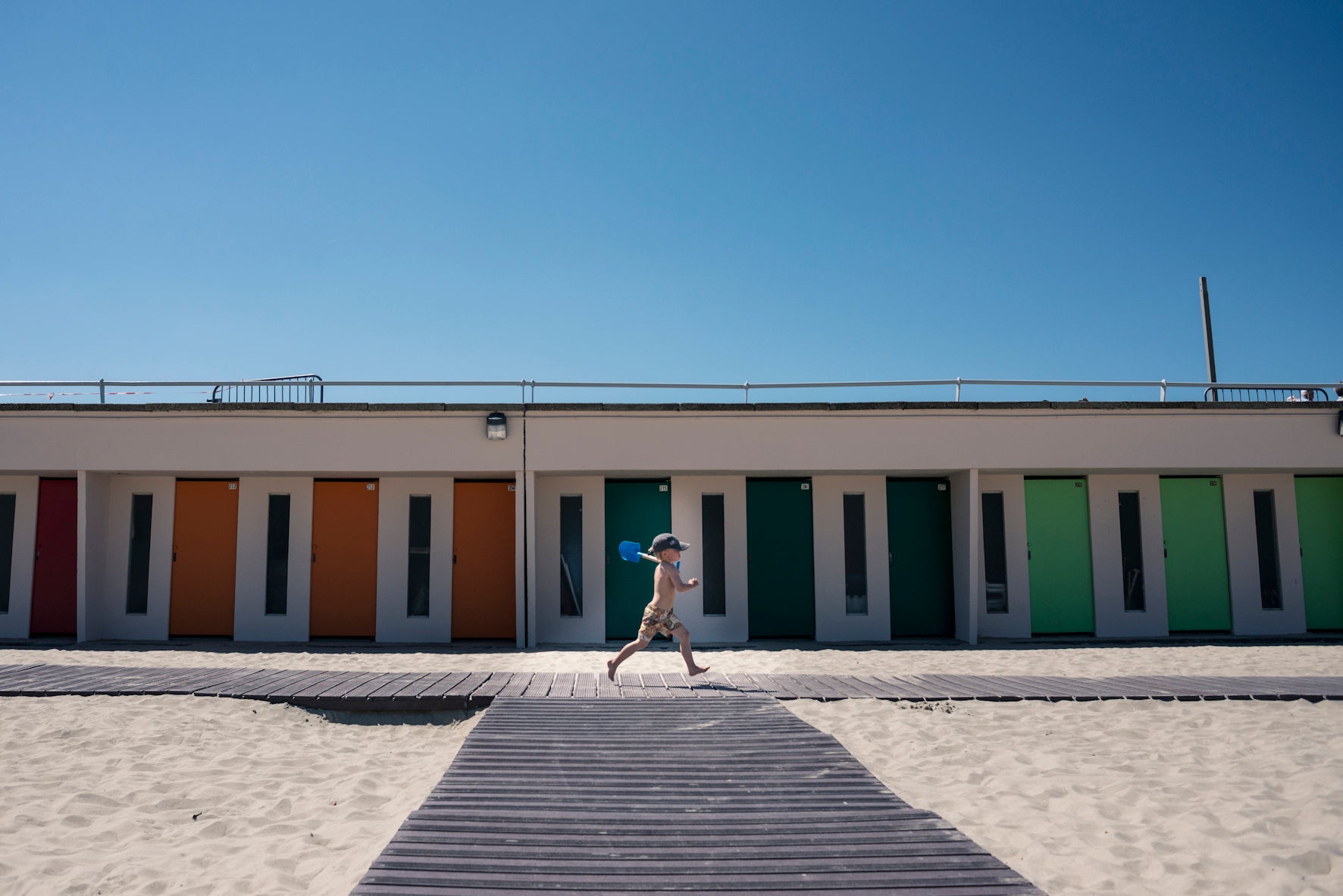 Colourful changing rooms on Le Touquet’s beach