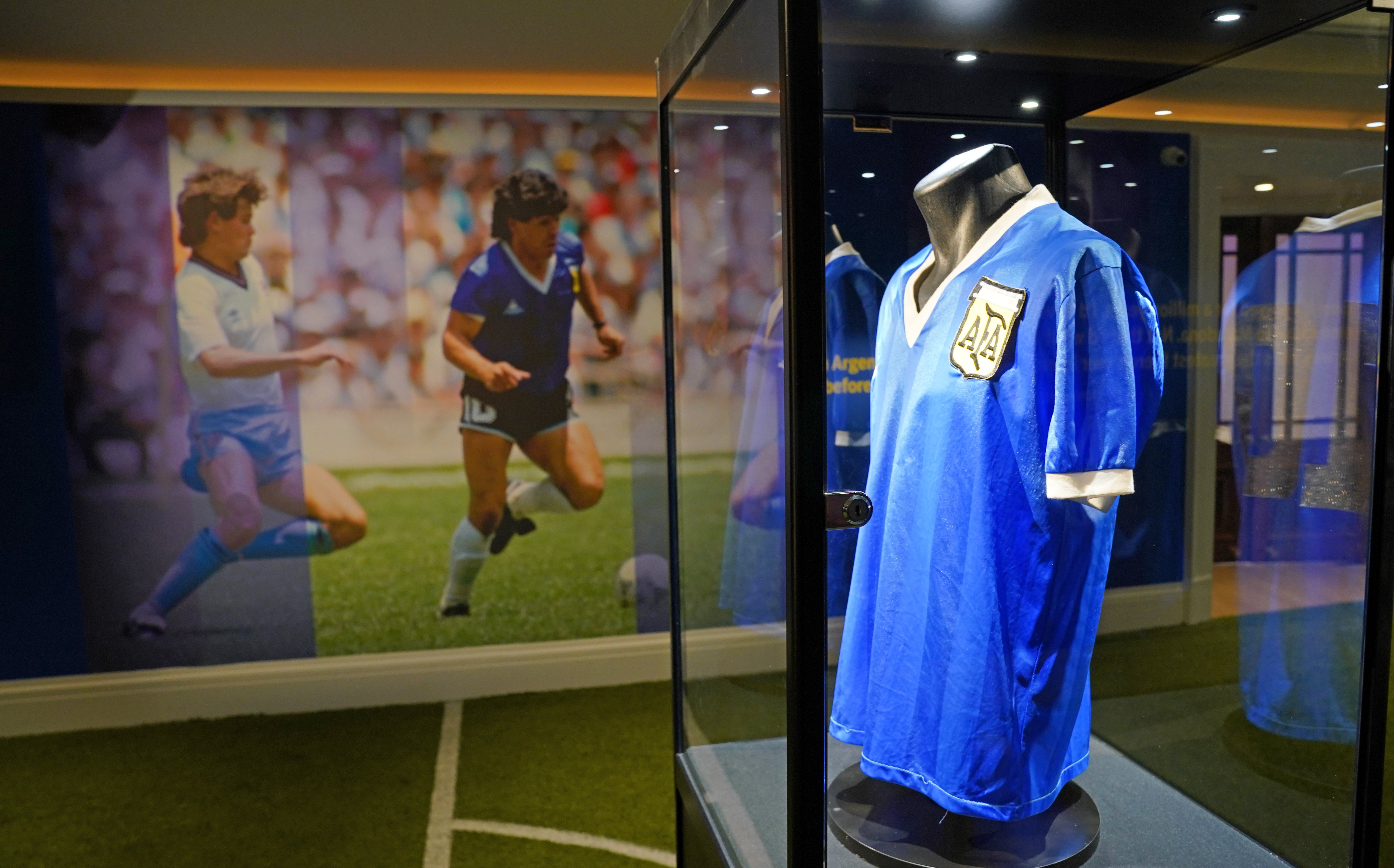 Diego Maradona’s 1986 World Cup ‘Hand of God’ shirt has fetched a record price at auction (Jonathan Brady/PA).