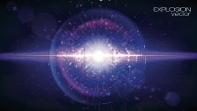 <p>An artist’s conception of a supernova explosion </p>