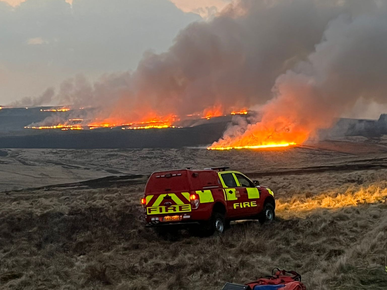 A wildfire in Northumberland National Park and Kielder forest burnt approximately 139 hectares