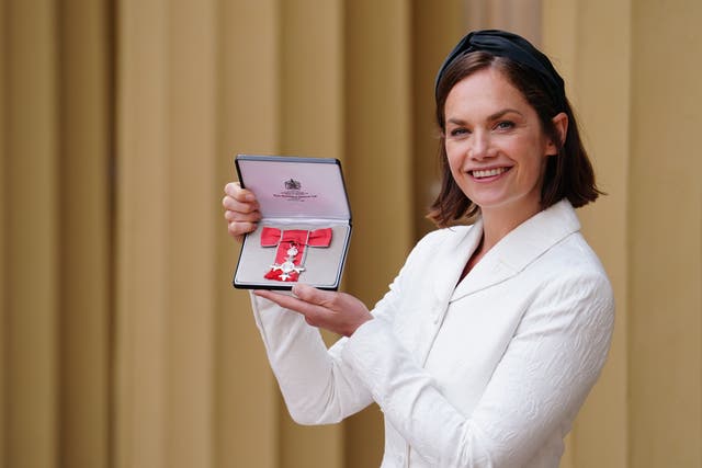 Actress Ruth Wilson after she was made an MBE (Dominic Lipinski/PA)