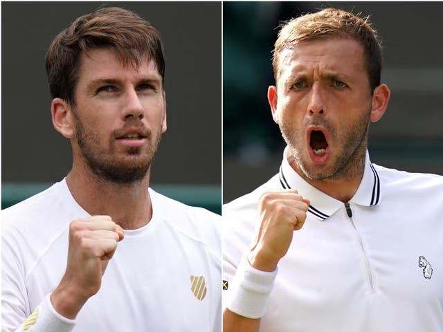 Cameron Norrie and Dan Evans (Adam Davy/PA)