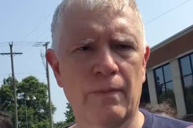 <p>Mo Brooks in footage taken soon after a shooting at the 2017 Congressional baseball game</p>