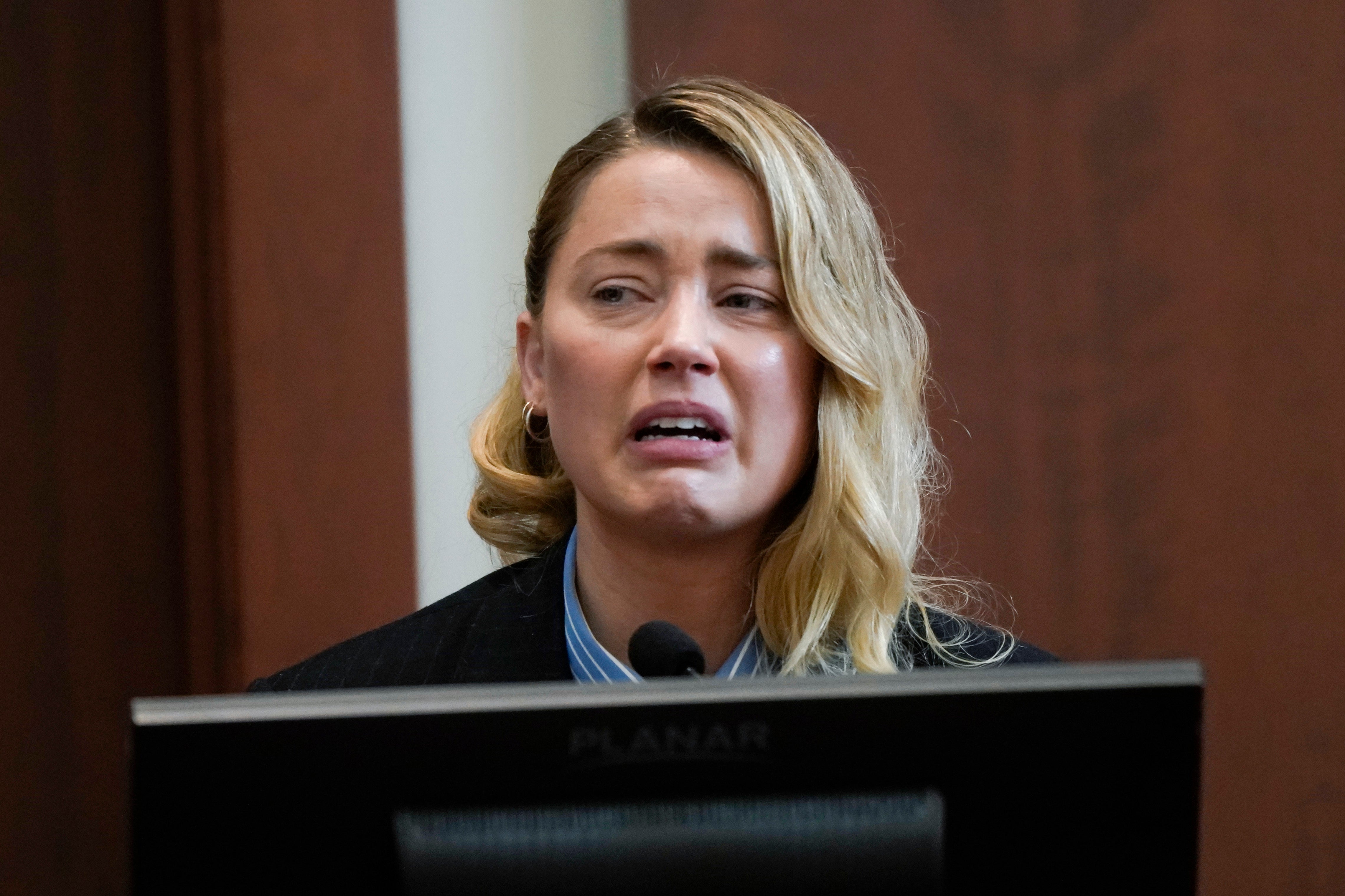 Amber Heard was tearful in court (Elizabeth Frantz/AP)