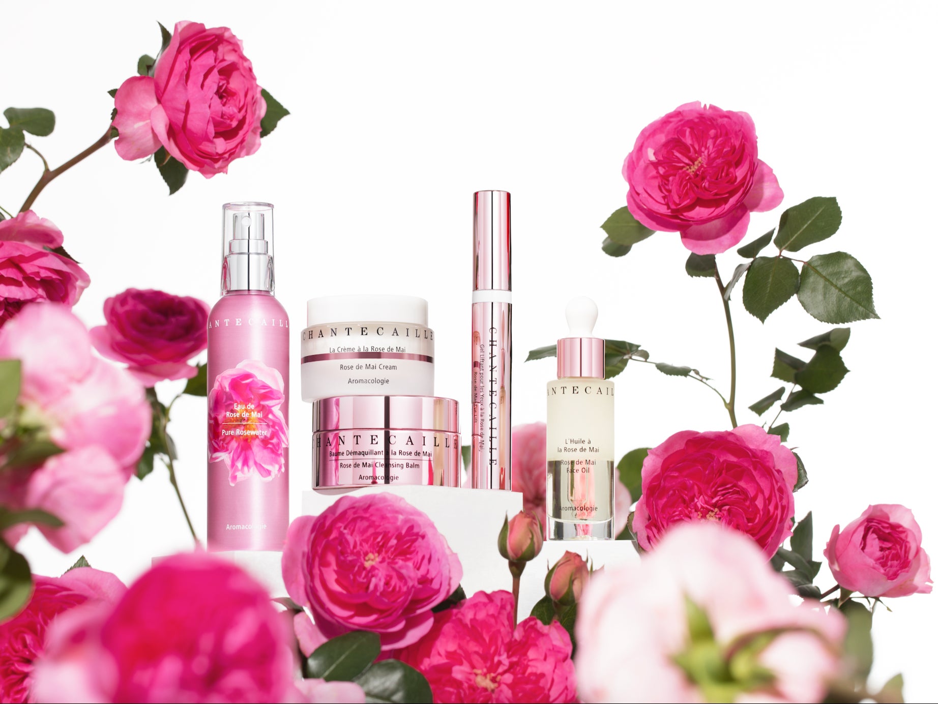 Chantecaille’s Pure Rosewater grew into an entire Rose de Mai collection