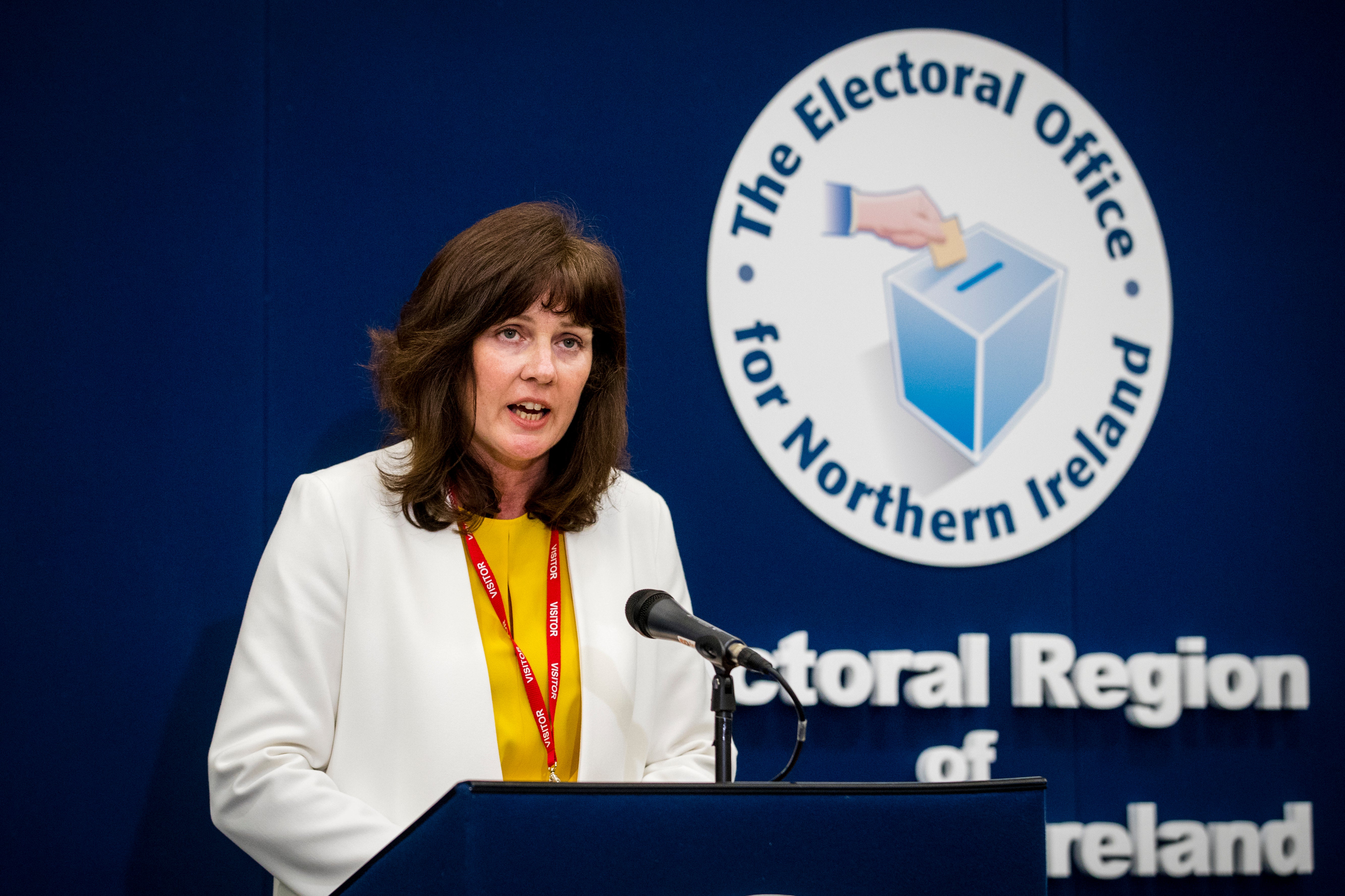 Chief electoral officer Virginia McVea advised voters to wear masks (PA)