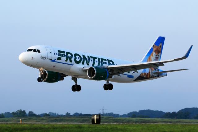 <p>A Frontier Airlines A320</p>