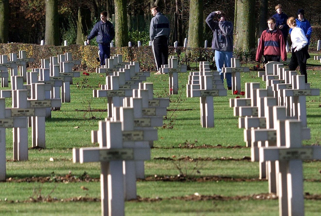 The cemetery of Notre-Dame de Lorette near Arras where thousands of French soldiers are buried