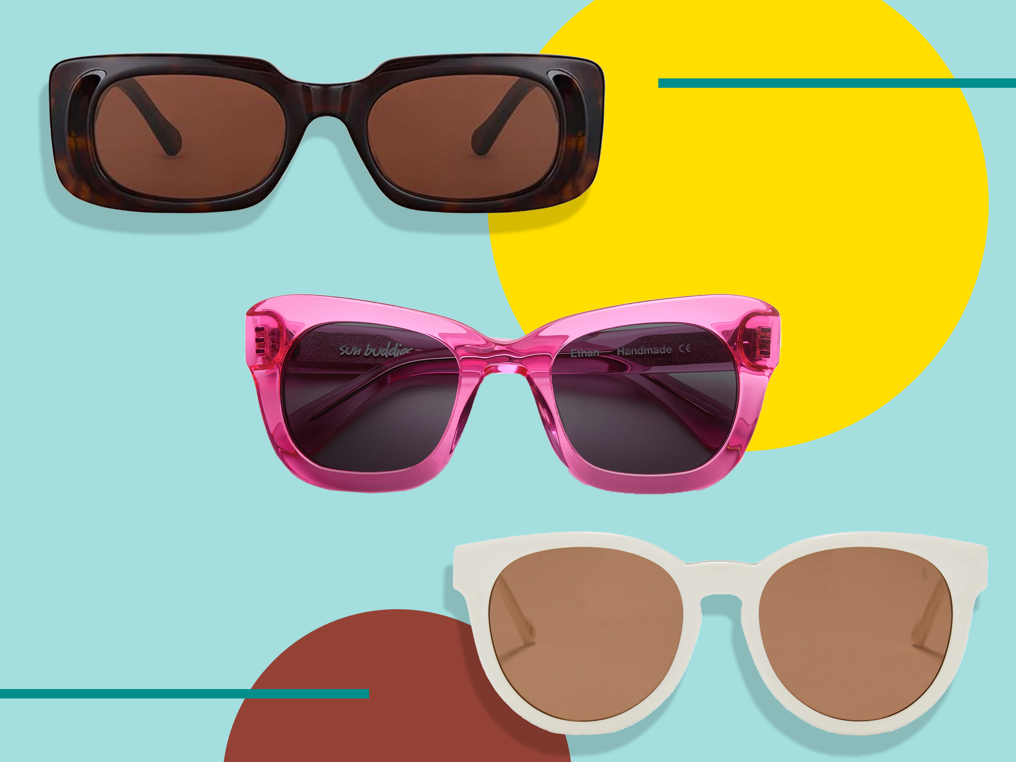 Classic Design Two-Tone Color Women Men Fashion Sunglasses 