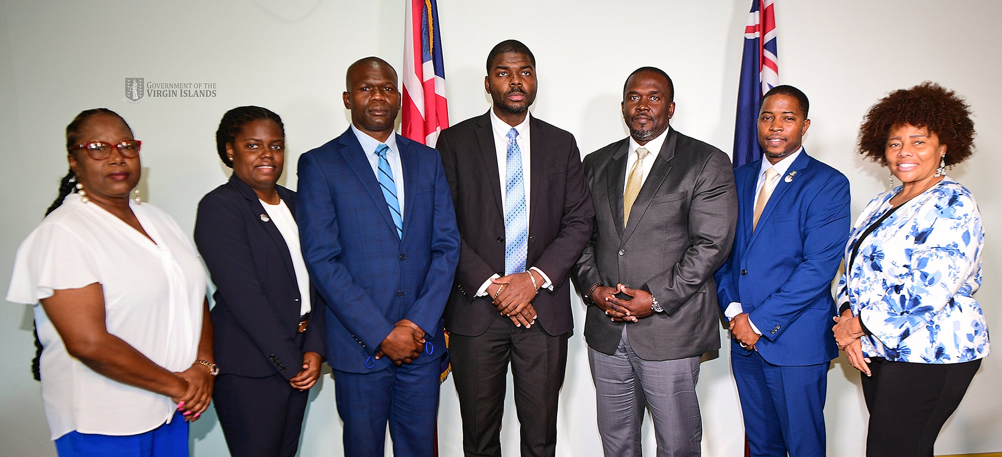 Acting premier Natalio Wheatley and colleagues