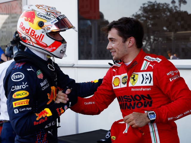<p>Verstappen and Leclerc are battling it out for victories this season</p>