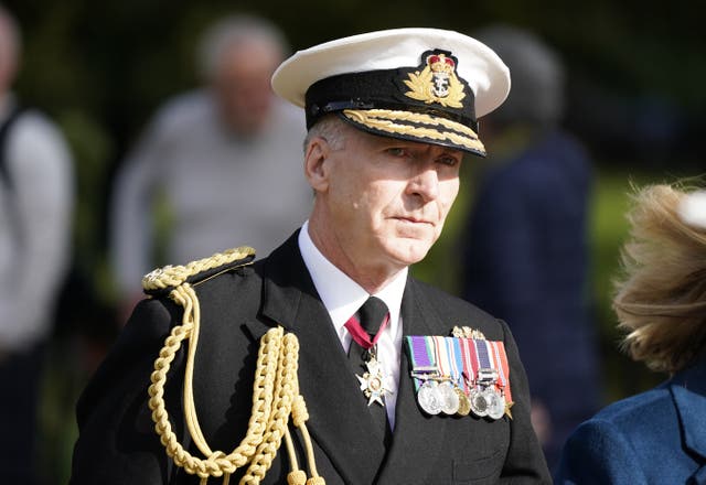 Admiral Sir Tony Radakin said Russia is facing a ‘tough fight’ in Ukraine (Andrew Matthews/PA)