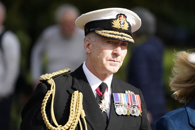 Admiral Sir Tony Radakin said Russia is facing a ‘tough fight’ in Ukraine (Andrew Matthews/PA)
