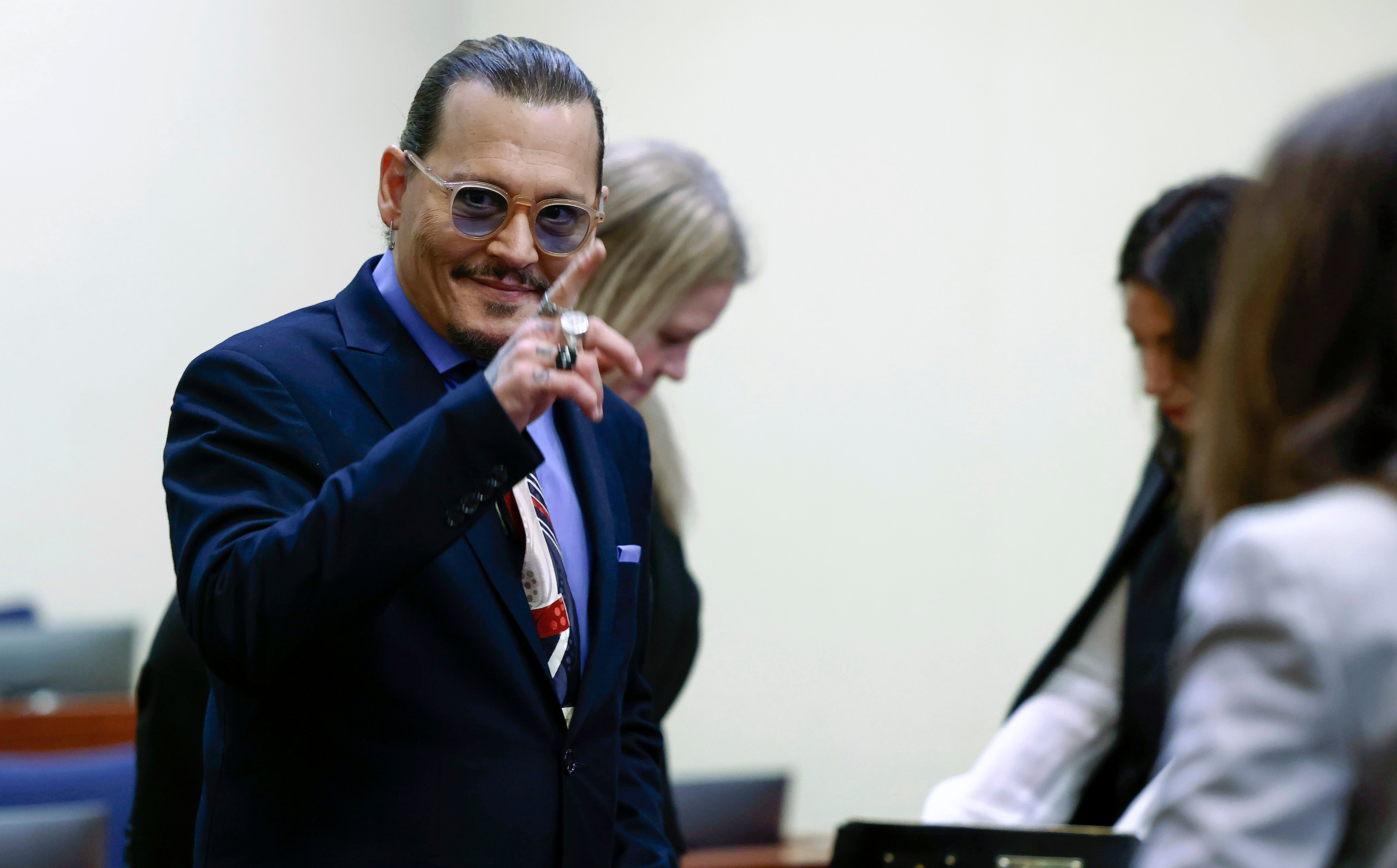 Mr Depp is suing Ms Heard for libel over a 2018 article she wrote in The Washington Post (Jim Lo Scalzo/AP)
