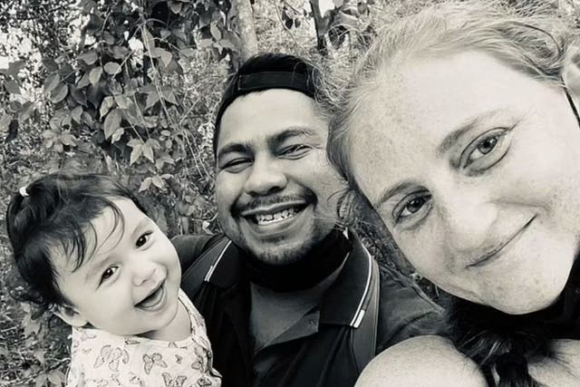 <p>Tahnee Shanks and Jorge Luis Aguirre Astudillo, both 32, with their daughter. The little girl was found wandering outside a Cancun church and the pair have been reported as missing.</p>