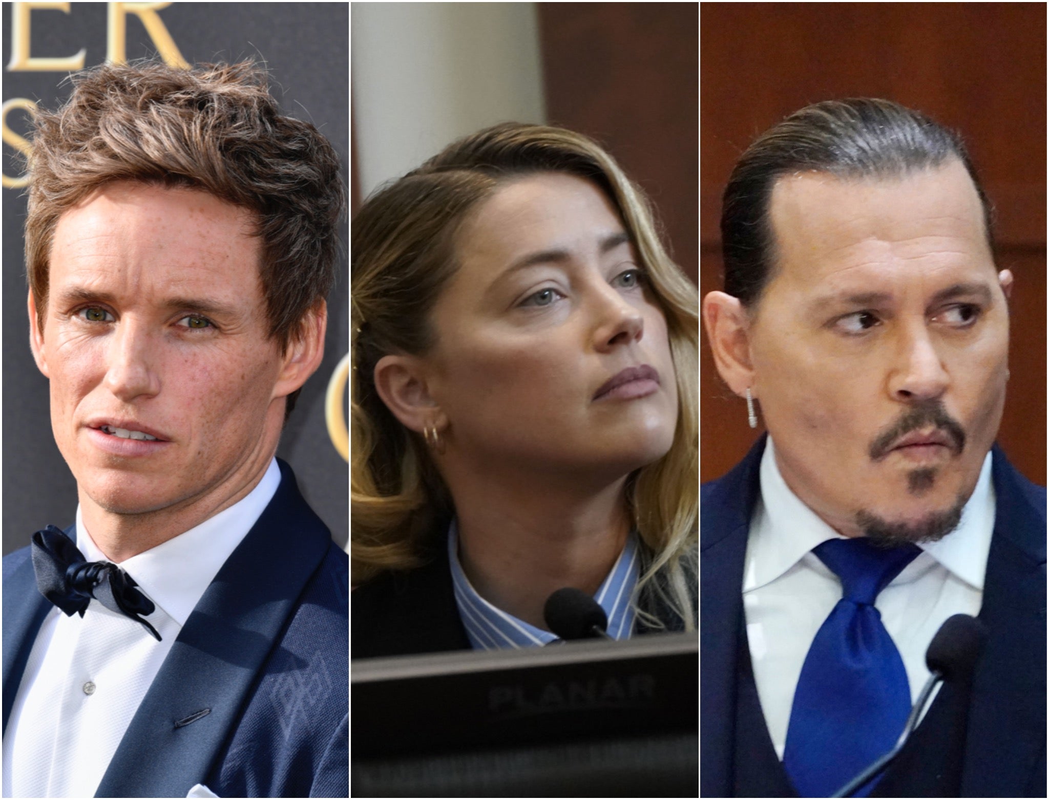 <p>Eddie Redmayne, Amber Heard, Johnny Depp</p>