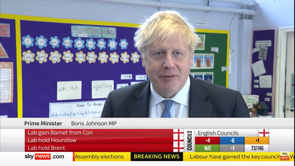 ‘Tough night’ for Tories in local elections, Boris Johnson admits