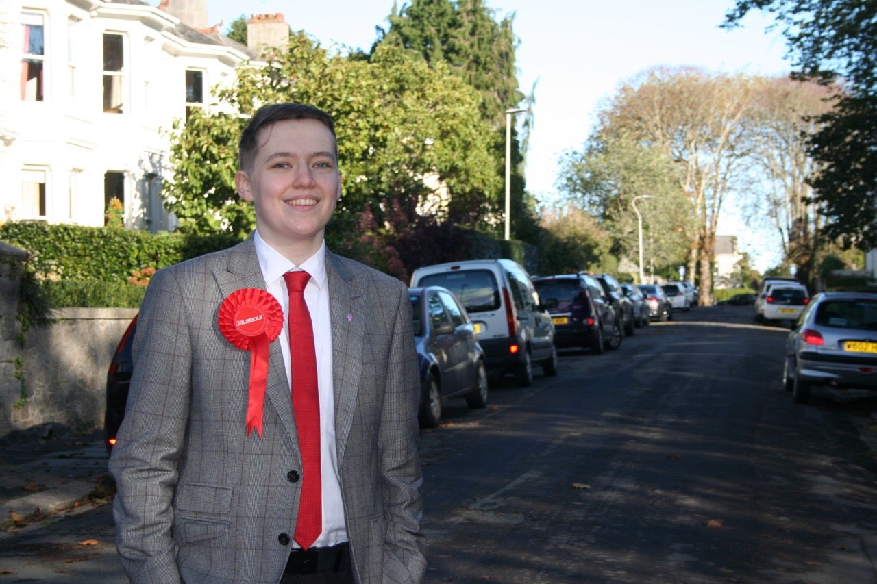 Dylan Tippetts has been elected as Plymouth’s first trans councillor (Dylan Tippetts/PA)