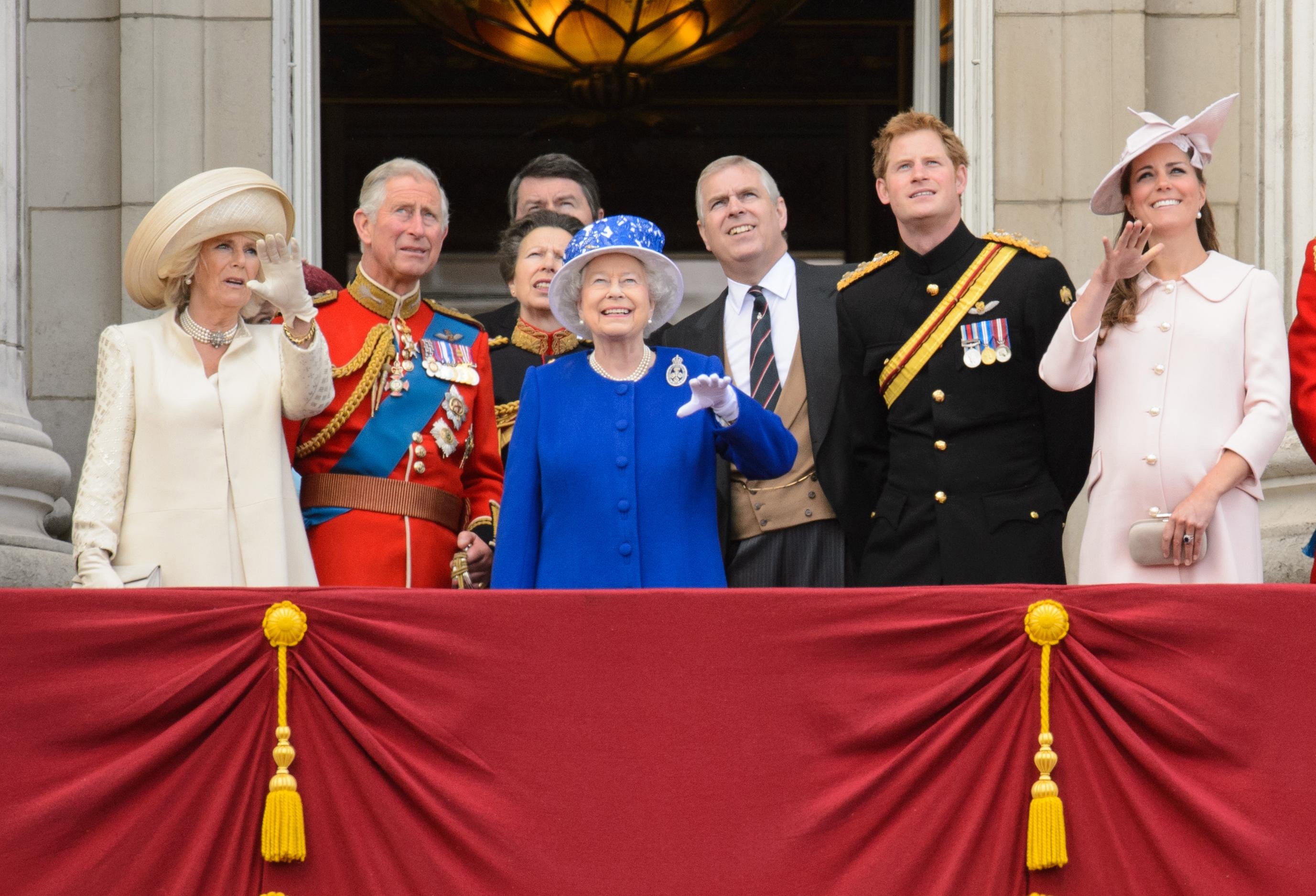 The Queen at the 2013 Trooping the Colour in Buckingham Palace (PA)