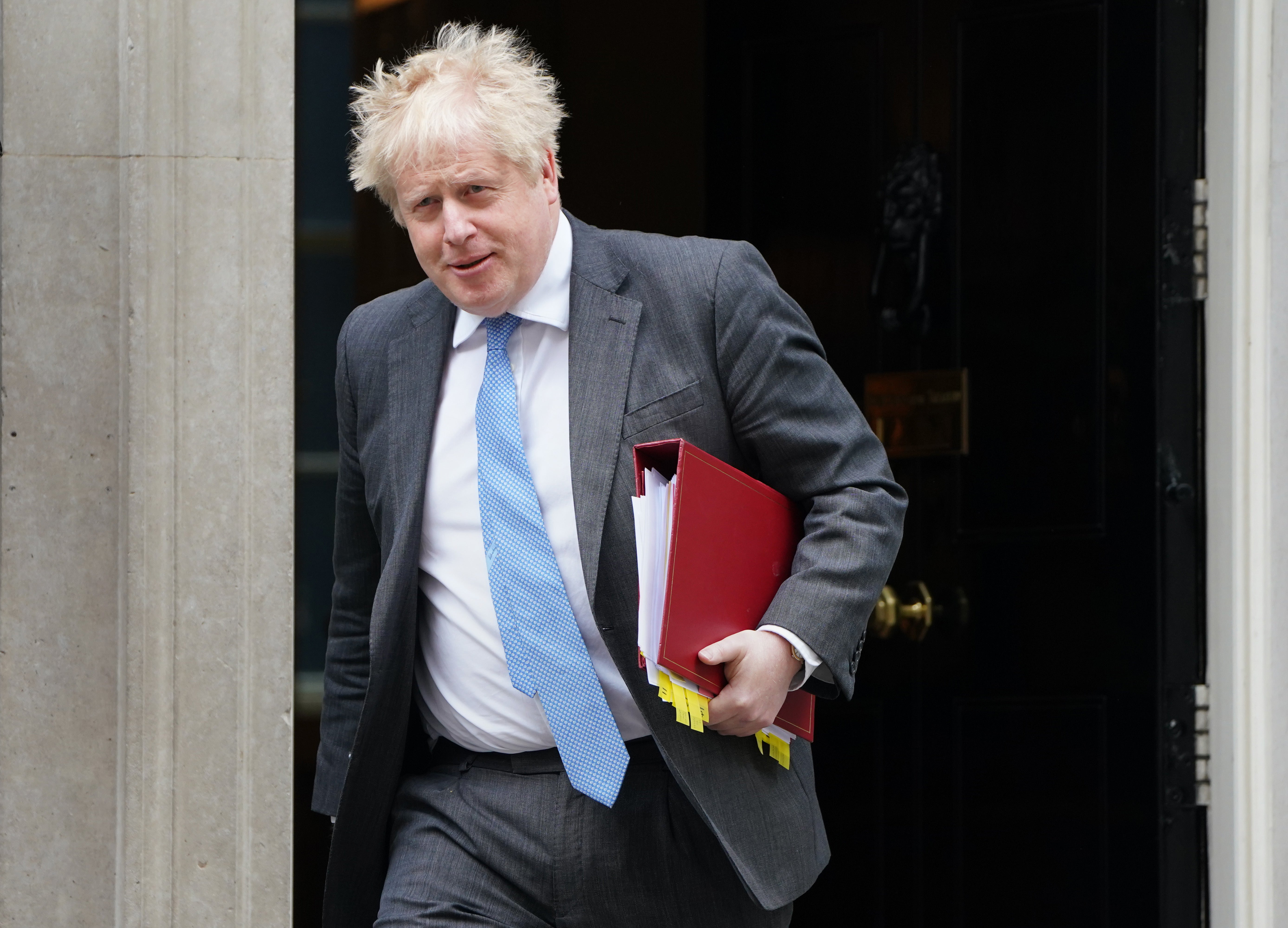 Boris Johnson leaving 10 Downing Street (Kirsty O’Connor/PA)