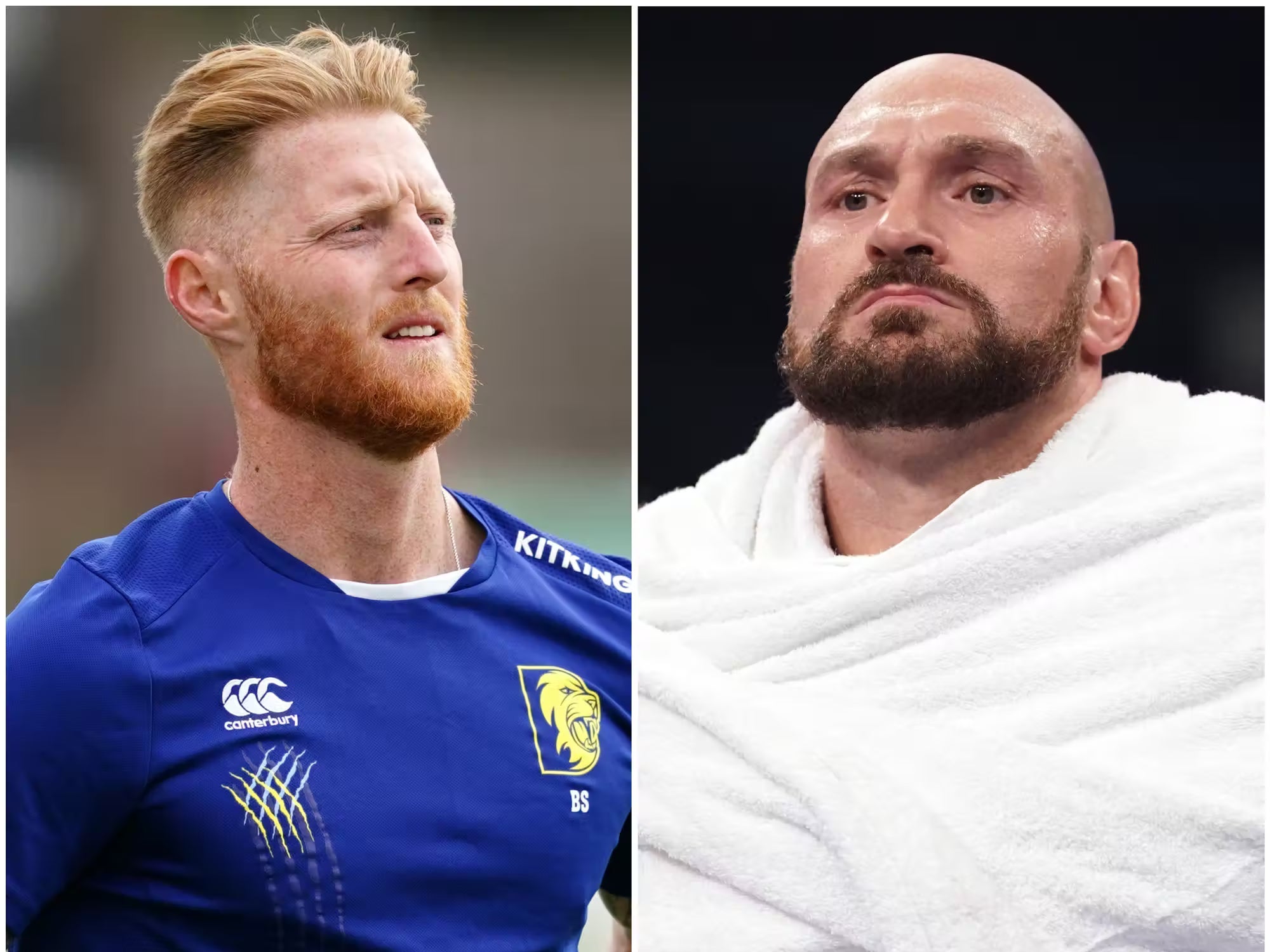 Ben Stokes and Tyson Fury (David Davies/Nick Potts/PA)