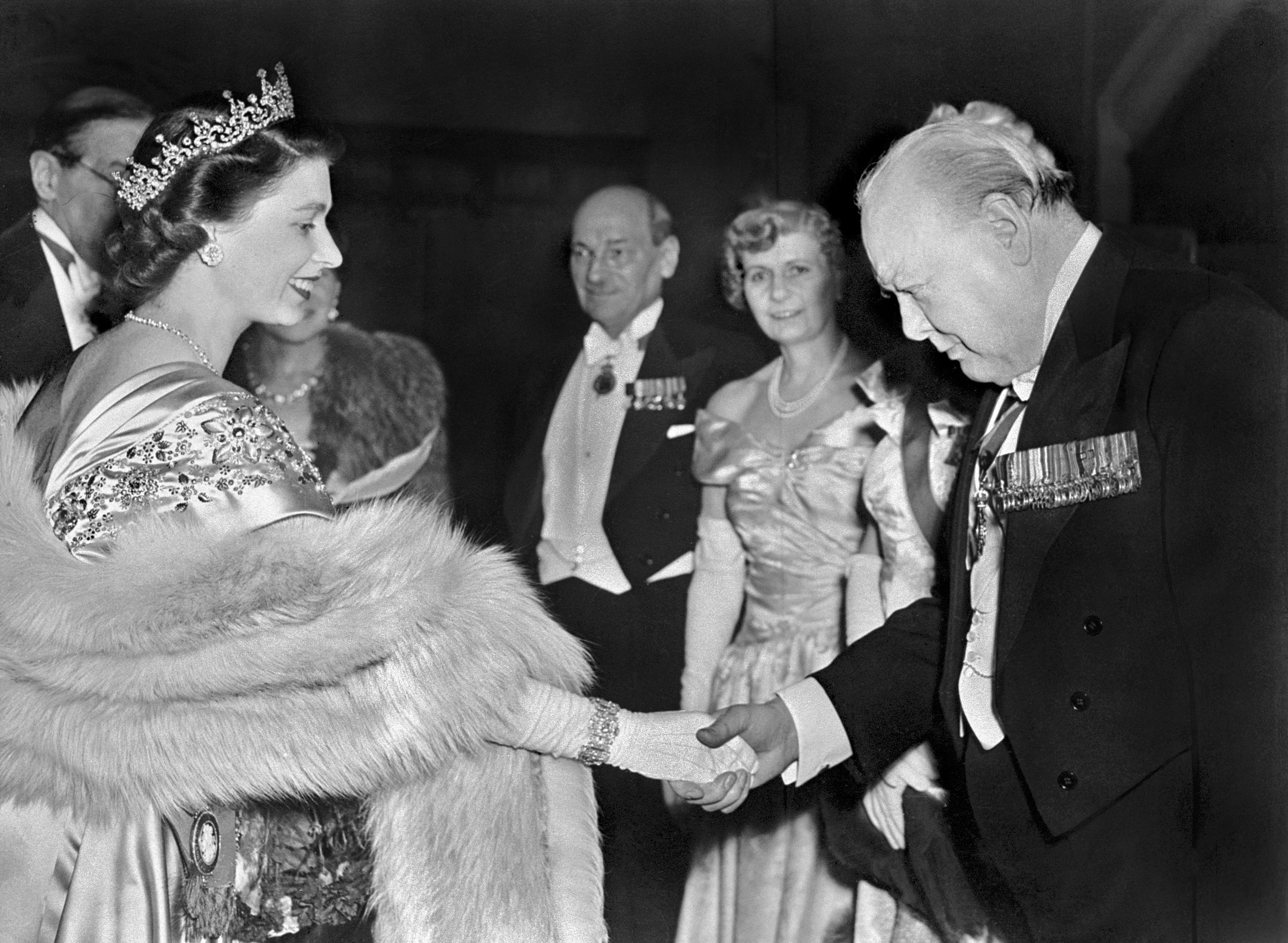 The Queen and Winston Churchill in 1950