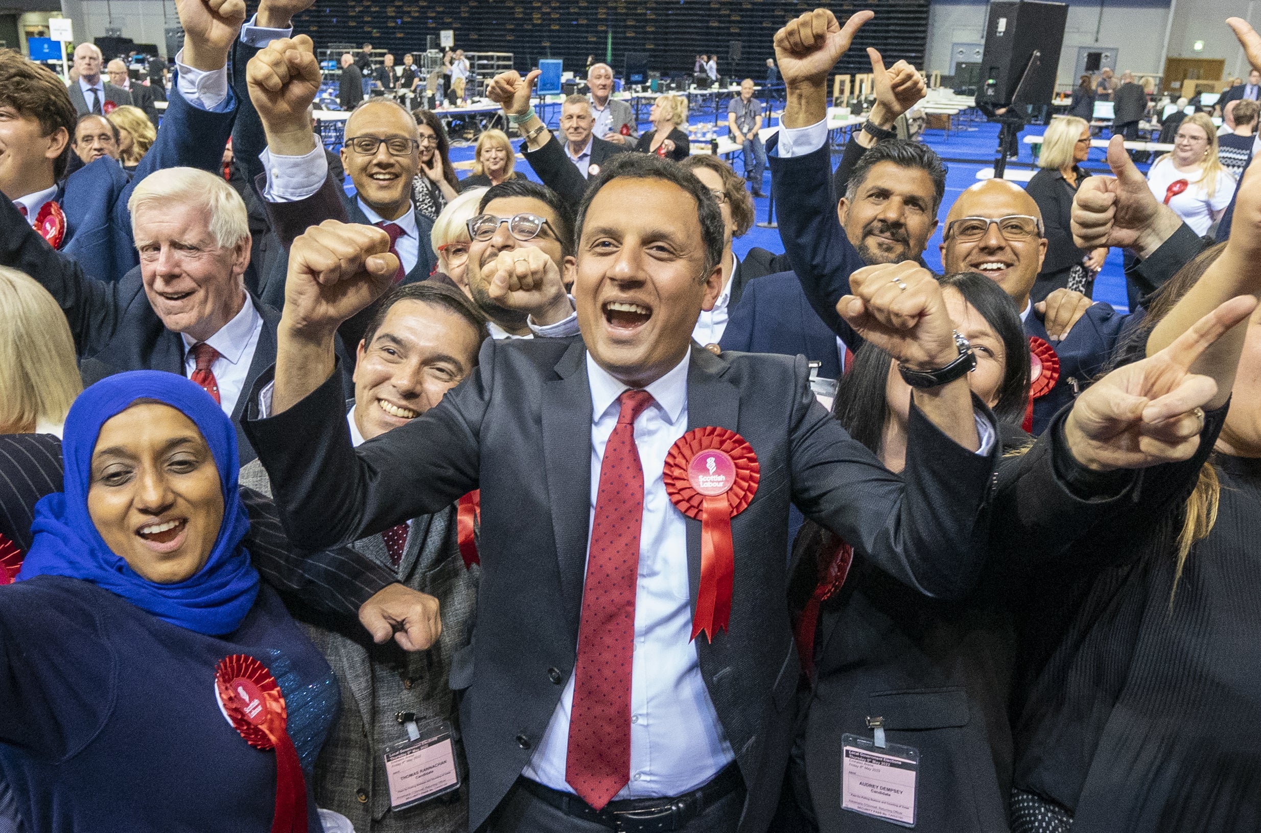 The Scottish Labour leader said his party would not settle for second place in Scotland (Jane Barlow/PA)