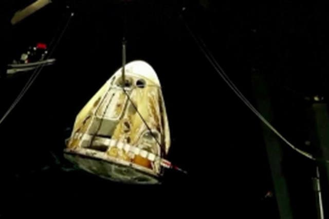 <p>Elon Musk’s SpaceX Dragon splashes back down to earth after 177 days</p>