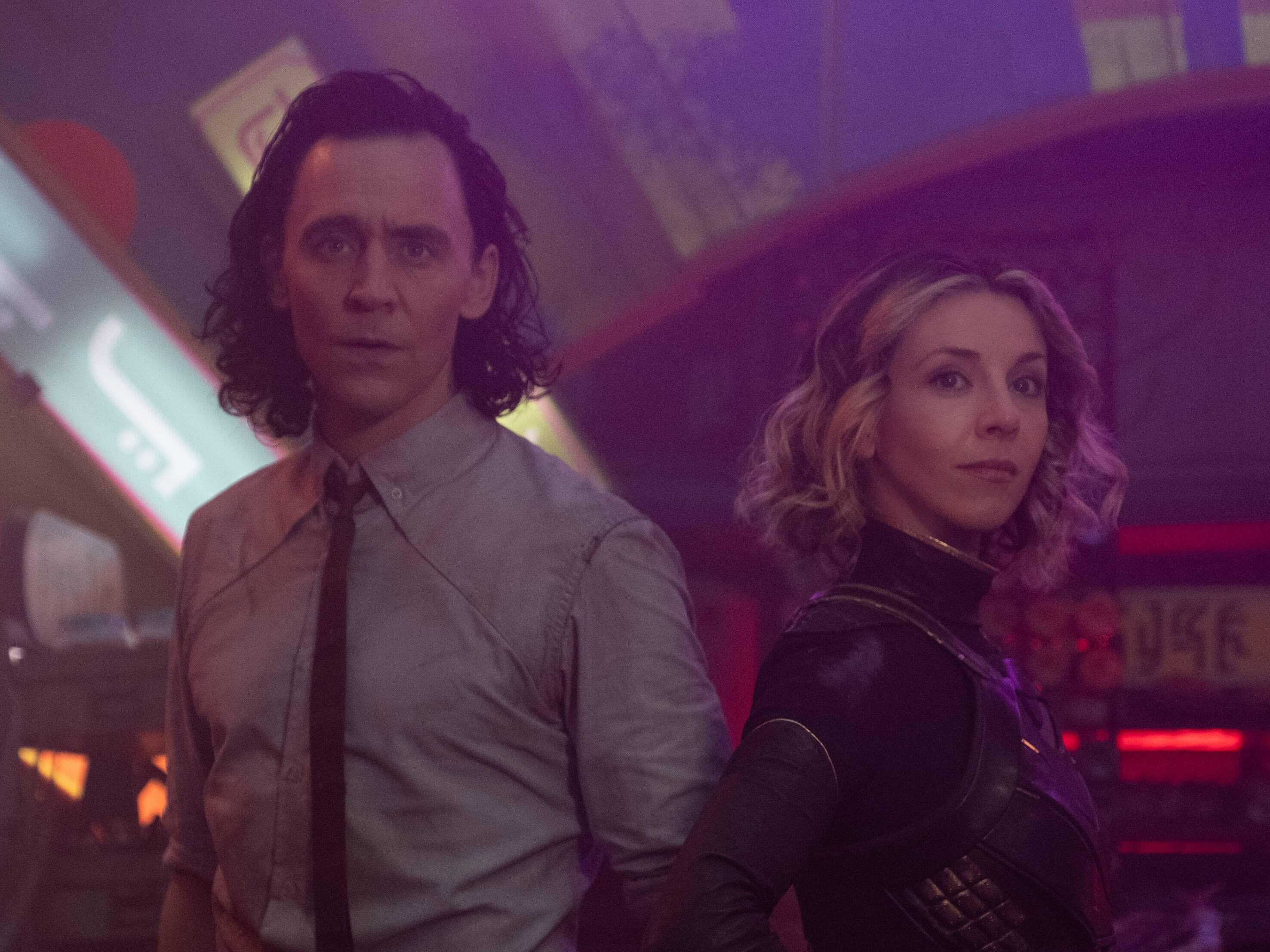 Tom Hiddleston and Sophia Di Martino in ‘Loki’