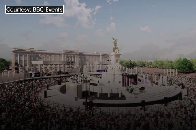 <p>First glimpse of setting for BBC’s Party at the Palace unveiled</p>