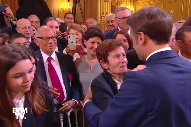 <p>Macron has an emotional meeting with the parents of Samuel Paty</p>