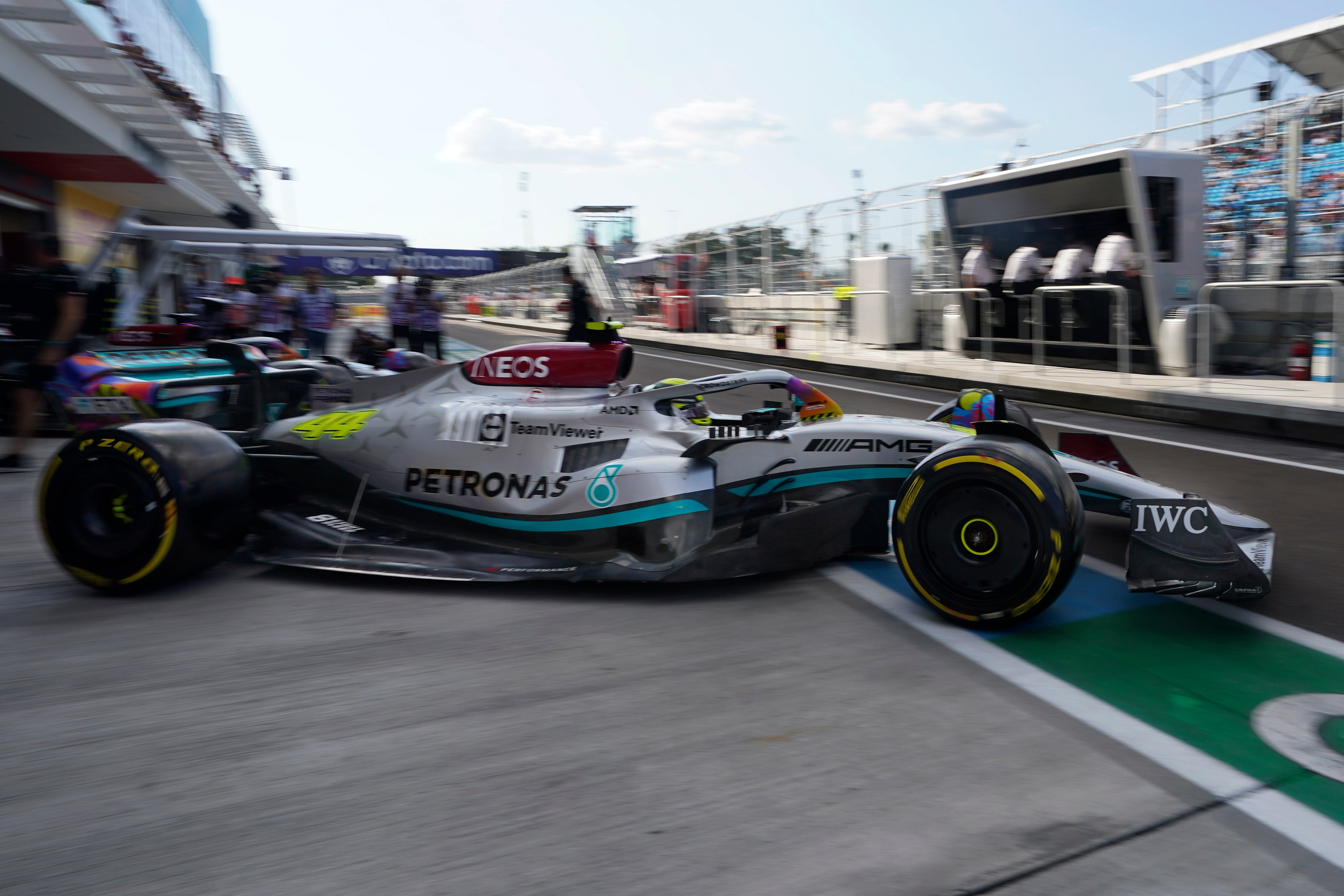 The Mercedes has been improved in Miami (Darron Cummings/AP)