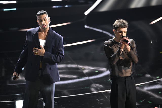<p>Mahmood and Blanco are representing Italy at Eurovision this year</p>