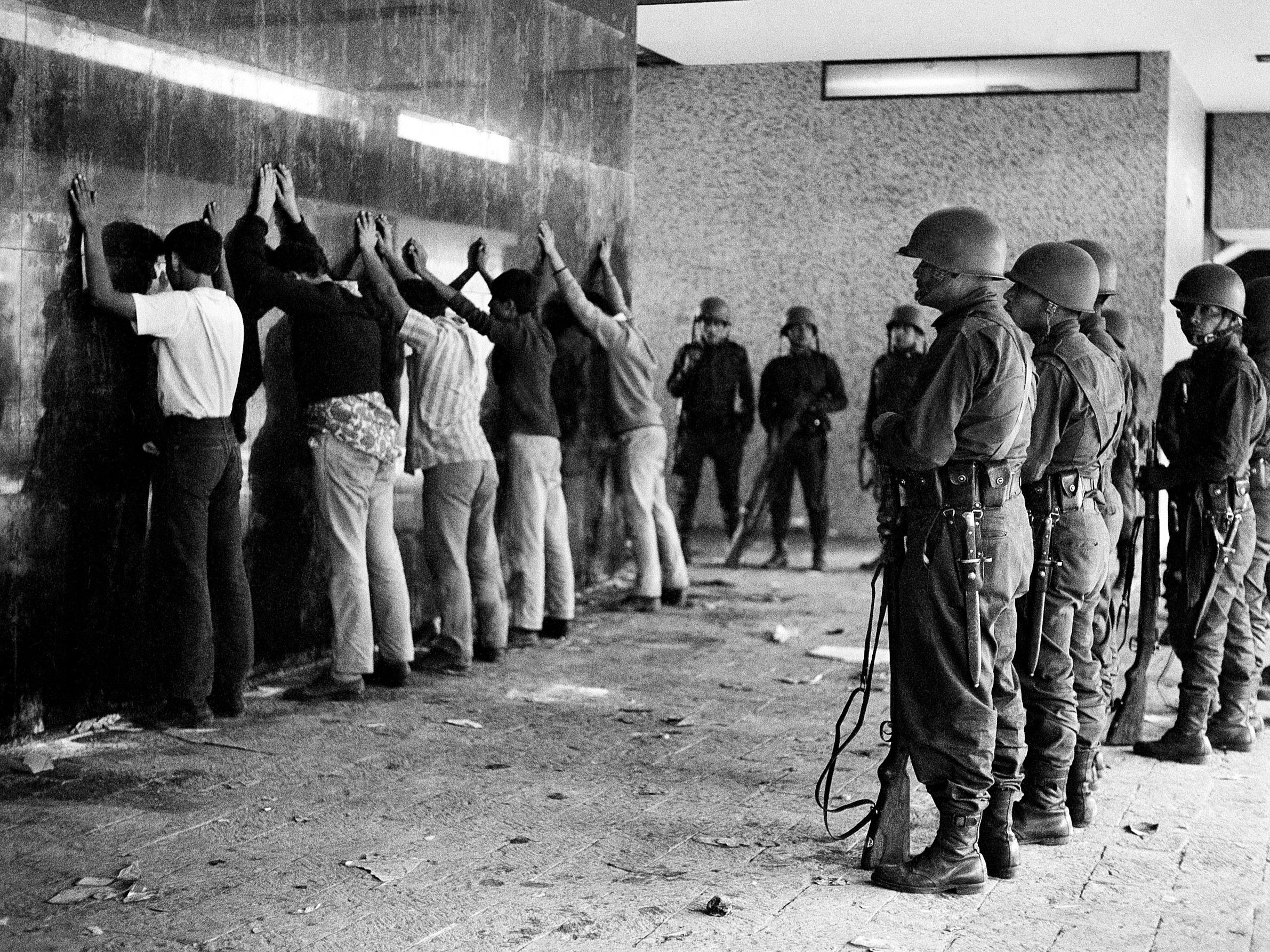 Tlatelolco Massacre: up to 400 people were shot or bayoneted to death