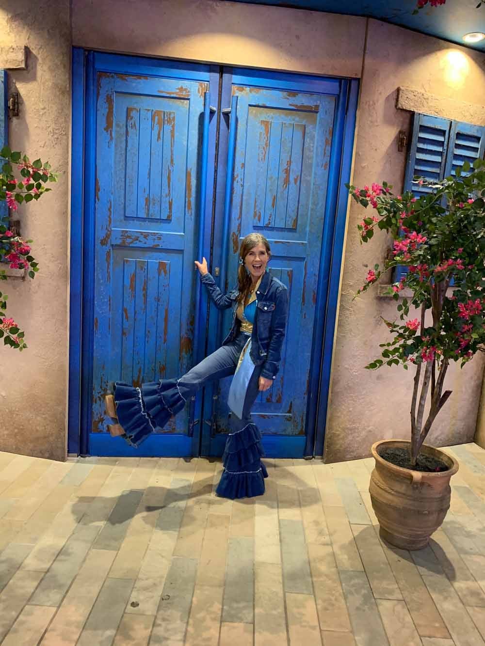 Jane on the Mamma Mia set in the ABBA museum (Collect/PA Real Life).