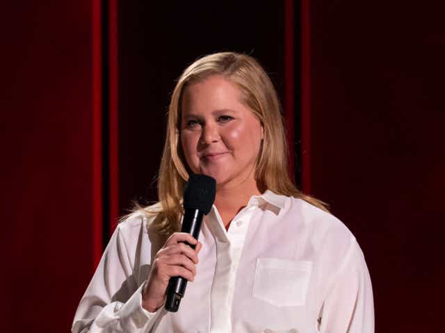 <p>Amy Schumer performing at the Netflix Is a Joke festival</p>