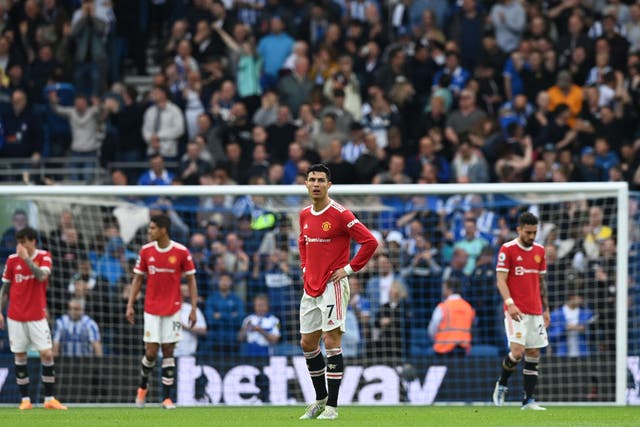 <p>Manchester United were comfortably beaten by Brighton </p>
