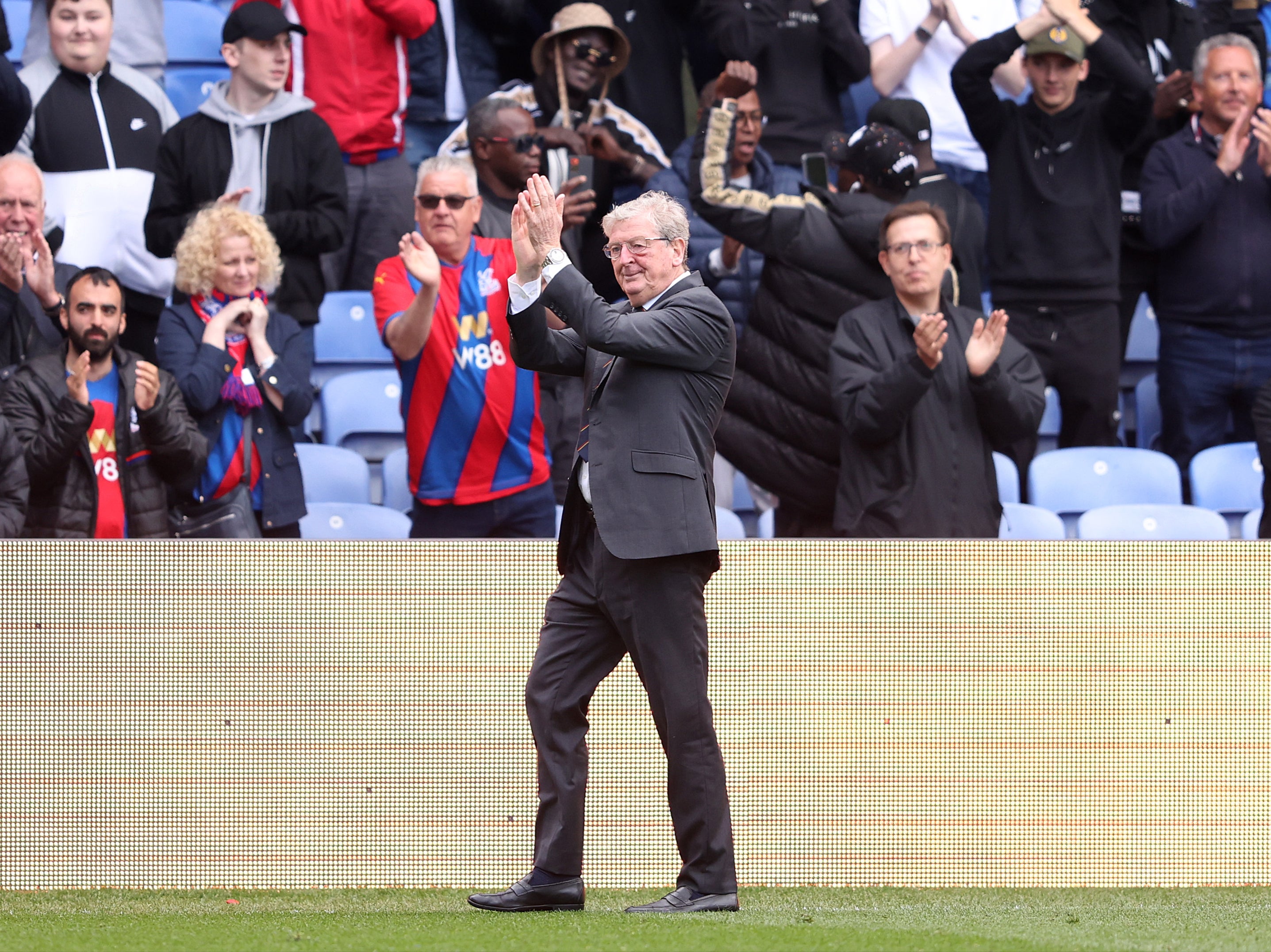 Roy Hodgson bid farewell to Crystal Palace fans a year on from his departure as manager
