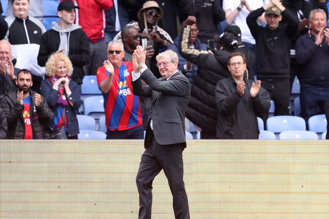 <p>Roy Hodgson bid farewell to Crystal Palace fans a year on from his departure as manager </p>