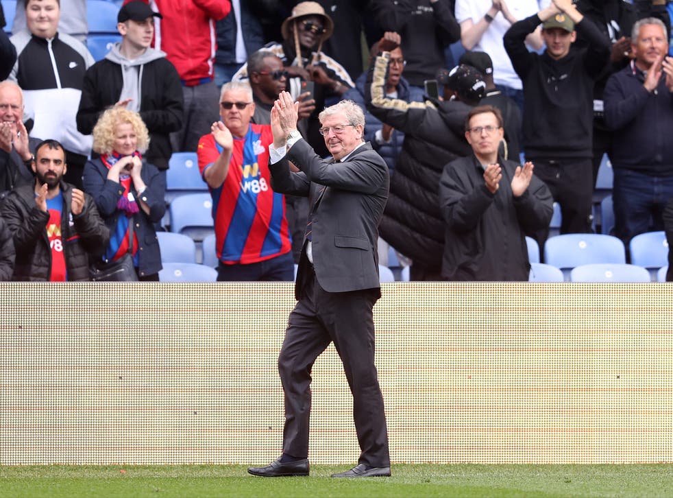 <p>Roy Hodgson bid farewell to Crystal Palace fans a year on from his departure as manager </p>