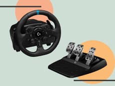 Save over £80 on the Logitech G923 racing wheel at Amazon