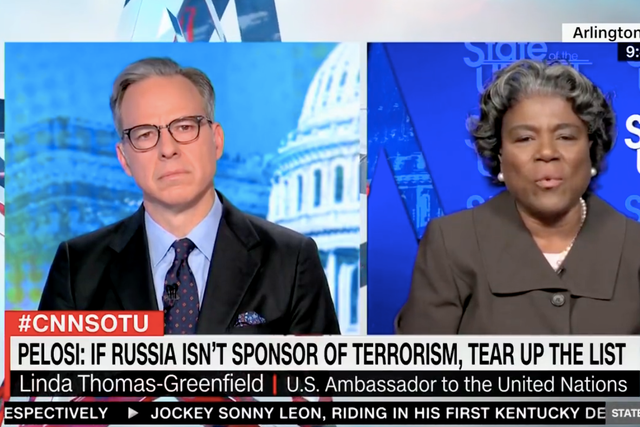 <p>Linda Thomas-Greenfield, the US Ambassador to the United Nations, told CNN’s Jake Tapper on Sunday that Russia has ’nothing to celebrate’ on Victory Day</p>