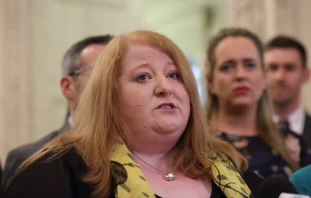 Alliance Party leader Naomi Long has warned Sir Jeffrey Donaldson’s DUP that it would be ‘foolhardy’ to ‘overplay their hand’ in demands for the UK Government to take action over the Northern Ireland Protocol (Liam McBurney/PA)