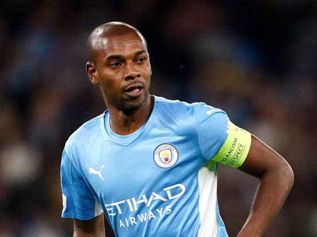 <p>Fernandinho has his sights on a glorious end to his Manchester City career</p>